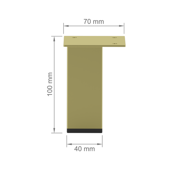 Ножка из металла (1302) H=100mm Золото | Зображення 2