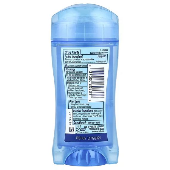 Дезодорант-антиперспірант жіночий Secret OUTLAST 72h Clear Gel Unscented (73 g) | Зображення 1