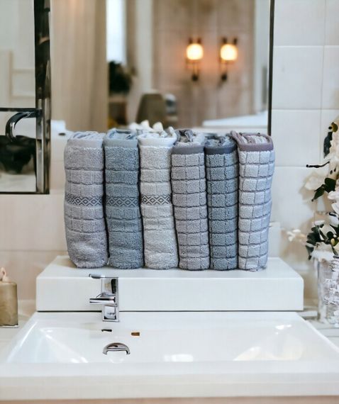 Набор полотенец 70х140 см Pupilla Alya банные 6 шт. | Зображення 1