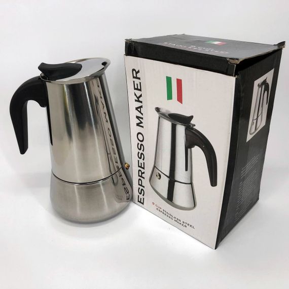 Гейзер 3 чашки UNIQUE UN-1903, Гейзерная кофеварка для электроплиты, Топ гейзерных кофеварок EB-33 | Зображення 5