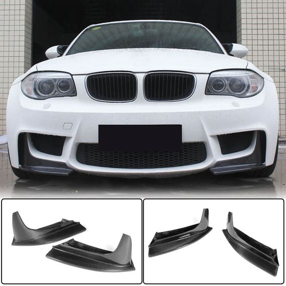 Накладки на передній бампер Flap (для 1M E82, Карбон) для BMW 1 серія E81/82/87/88 2004-2011 рр