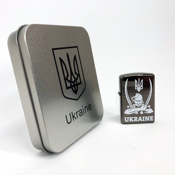 Дугова електроімпульсна запальничка USB Україна (металева коробка) HL-449. VA-385 Колір: чорний | Зображення 5
