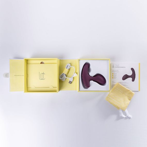 Вібратор 2 в 1 з підігрівом Tilt, колір: фіолетовий, Lora DiCarlo (США) Sex Aura | Зображення 4