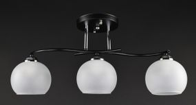 Люстра стельова на 3 лампочки 27415 Чорний 25х15х59 см.