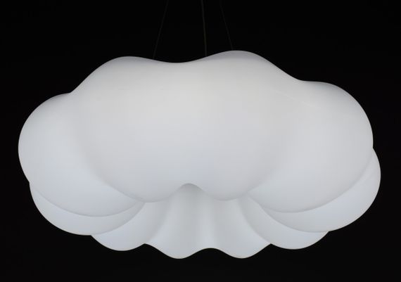 Люстра світлодіодна підвісна LED світильник для квартири на стелю лед 27242 Білий 40-140х65х65 см. | Зображення 9