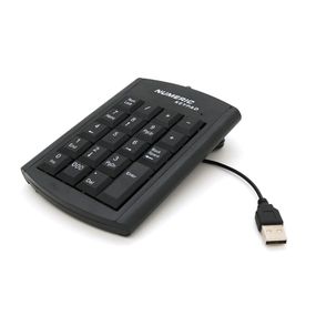 Цифрова клавіатура USB для ноутбука, довжина кабеля 130см (126х93х20 мм) Black, 19к, Blister-box