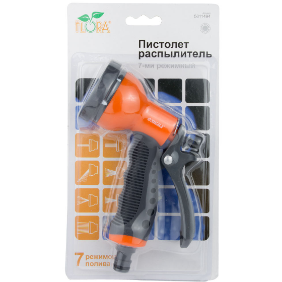 Пістолет-розпилювач 7-ми режимний ABS+TPR Flora | Зображення 3