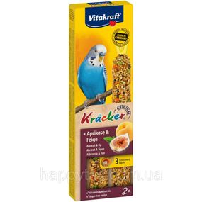 Ласощі для папуг Vitakraft Kracker: абрикос та інжир, 2 шт.