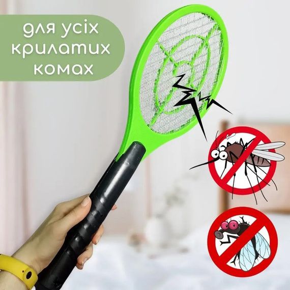 Мухобійка від комах, Акумуляторний знищувач комарів, мошок, мух. EV-394 Колір: зелений | Зображення 1