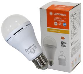 Лампа світлодіодна LEDVANCE  акумуляторна A60 8W 806Lm 6500К E27 (4099854102431)