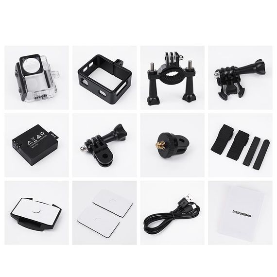 Экшн-камера Hoco DV103 Dual color screen sports camera Black | Зображення 4