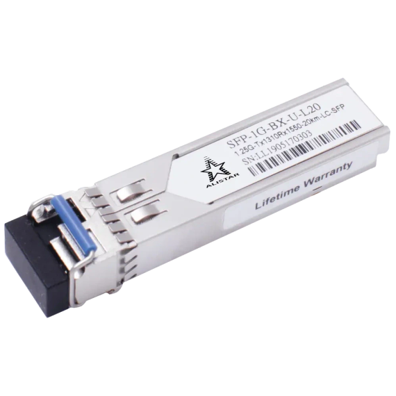 ALISTAR SFP-1G-BX-U-L20 SFP 1G 1SM WDM LC 20KM TX1310/RX1550nm DDM Модуль - Конвертери