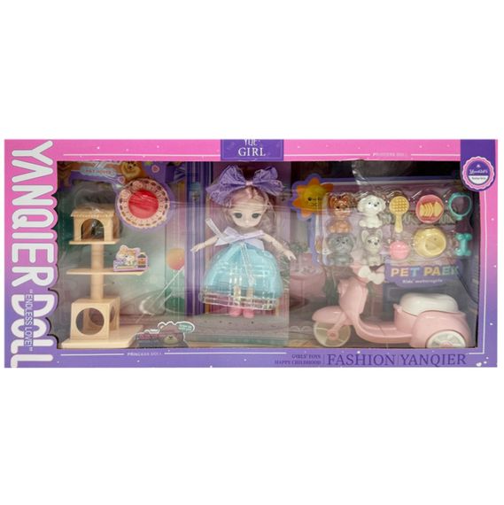 Дитяча іграшкова лялька "YQE-Girl" Bambi 3688-183A, з аксесуарами