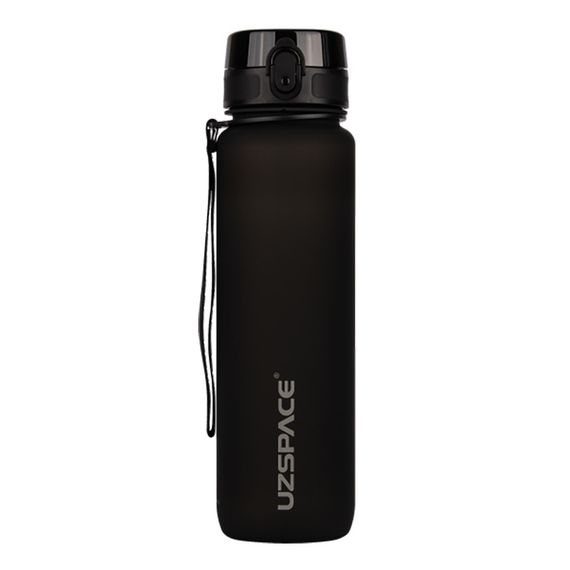 Бутылка для воды UZSPACE 3038(Black) 1000 мл, черная
