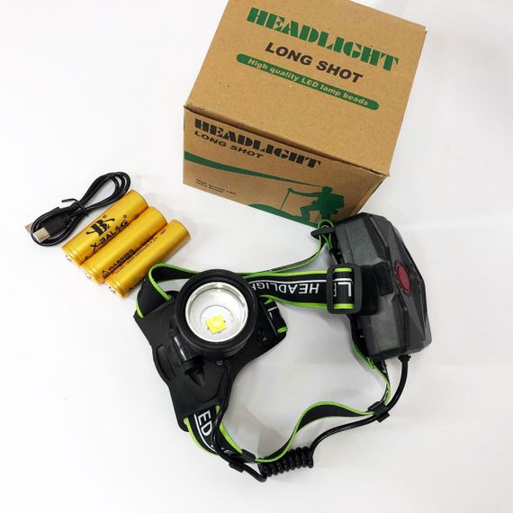 Фонарик бытовой налобный Bailong, Фонарь на голову со встроенным аккумулятором, Налобный прожектор JX-93 | Зображення 5