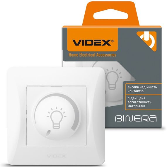 Димер LED 200 Вт с повышенной огнеупорностью VIDEX BINERA VF-BNDML200-W белый | Зображення 1