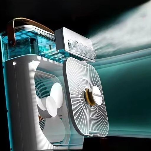 Настільний вентилятор з функцією зволожувача Air Cooler Fan Міні вентилятор - кондиціонер з відділенням для льоду | Зображення 4