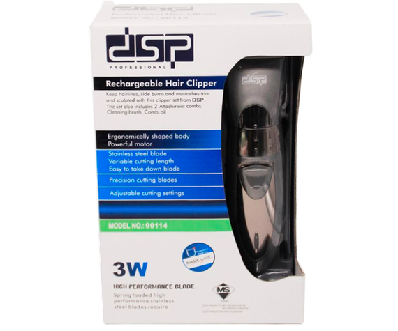 Машинка (тример) для стрижки волос профессиональная DSP 90114 черная 3W (24329-90114_371) | Зображення 7