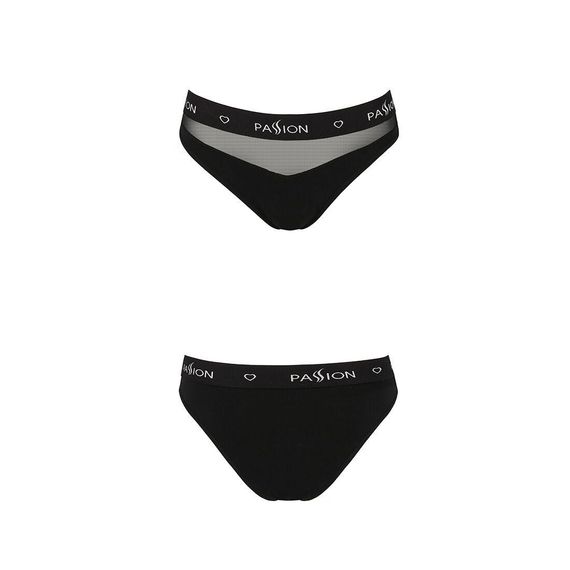 Трусики з прозорою вставкою Passion PS006 PANTIES black,, L | Зображення 4