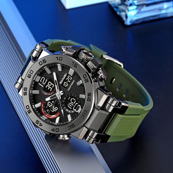 Якісні спортивні годинники SKMEI 2499AG, Годинники армійські скмей Захисні тактичні SO-67 | Зображення 3