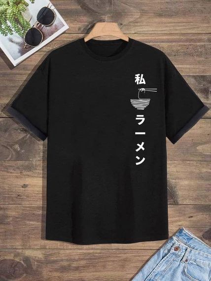 Футболка чоловіча з принтом повсякденна L Чорний