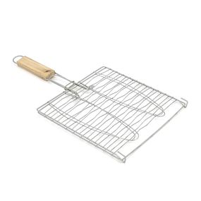 Решетка-гриль для рыбы,двойная,22х22 cm,нержавеющая сталь