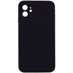 Silicone Case Square Full Camera Protective (AA) NOLOGO для Apple iPhone 11 (6.1") Черный / Black