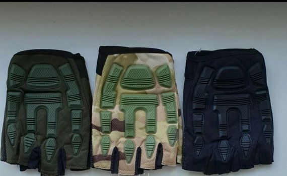 Тактичні рукавиці без пальців Черепашка