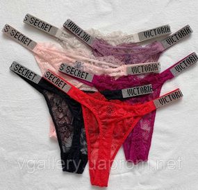 Женские стринги Victoria's Secret со стразами, женские стринги Виктория Сикрет со стразами, стринги женские M,
