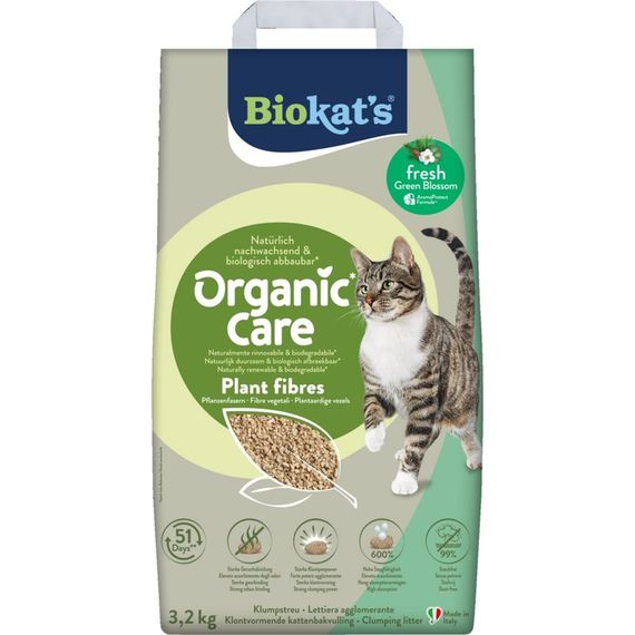 Наповнювач рослинний Biokats для котячого туалету Organic Care Fresh 8л/3,2кг | Зображення 2