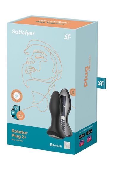 Анальна смарт вібропробка із перлинним масажем Satisfyer Rotator Plug 2+, Чорний | Зображення 8