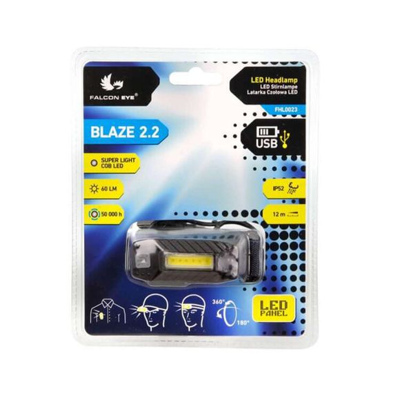 Ліхтар налобний Falcon Eye Blaze 2.2 (60 Lm) USB Rechargeable (FHL0023) | Зображення 1