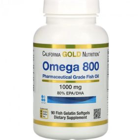 Омега 3 California Gold Nutrition Omega 800 90 Fish Softgels