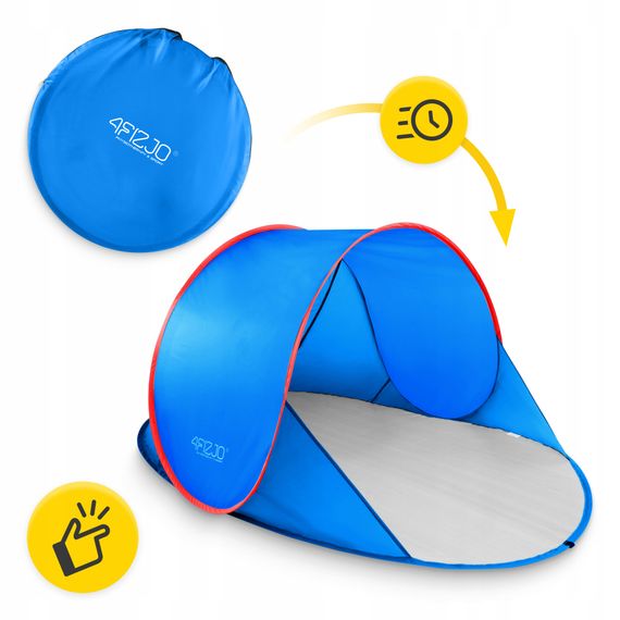 Намет пляжний 4FIZJO Pop-Up 195 x 120 см саморозкладний Blue/Red (P-5905973405164) | Зображення 5