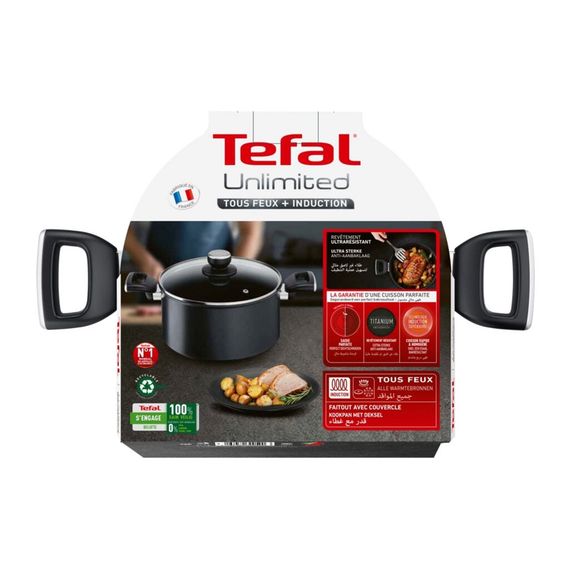 Каструля Tefal Unlimited 5,3 л Black (G2554672) | Зображення 6