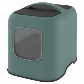 Туалет-будиночок для котів Rotho Biala 40052, закритий, з дверцятами та фільтром, м'ятний