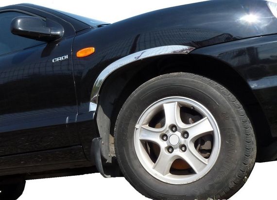 Накладки на арки (4 шт, нерж) для Hyundai Santa Fe 1 2000-2006 гг