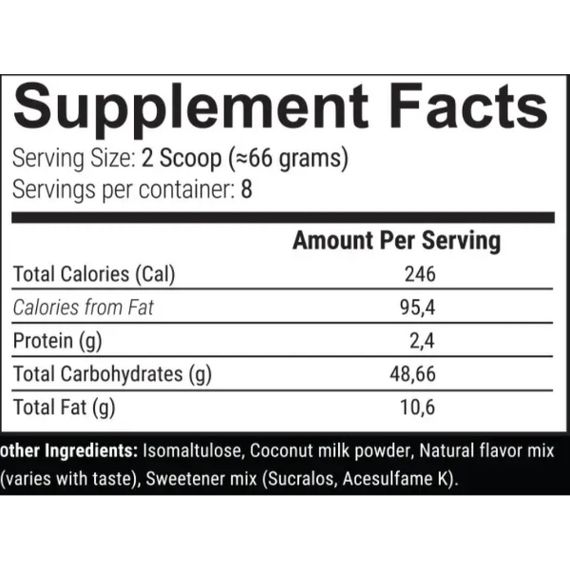Гейнер GARO Nutrition Gainer Base 500 g /8 servings/ Caramel | Зображення 1