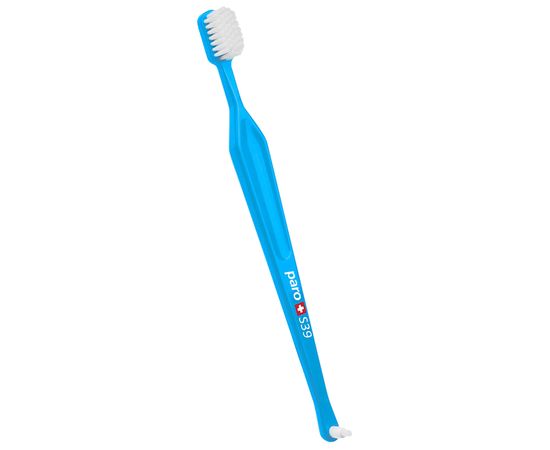 Зубна щітка м’яка paro® toothbrush S39 з монопучковою насадкою, блакитна