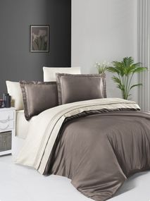 Постільна білизна First Choice Deluxe Satin 200 х 220 см Serenity Mink Cream