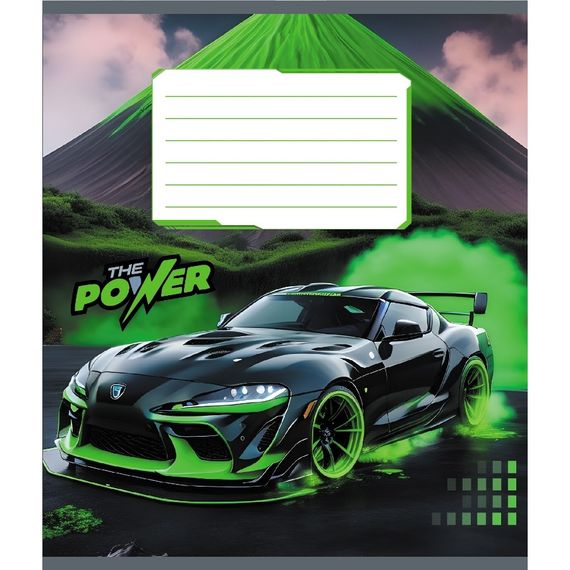 Зошит учнівський "Супер сила" 012-510041C-1 в косу лінію, 12 аркушів