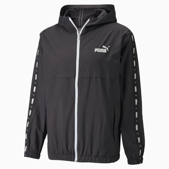 Ветровка Puma ESS+ Tape Men's Windbreaker 847477 01 (черная, спортивная, мужская, с подкладкой, логотип пума) L (52-54)