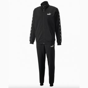 Костюм спортивный мужской Puma Tape Poly Suit 847420 01 (черный, полиэстер, эластик, тренировочный, лого пума)