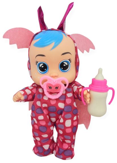 Лялька пупс, що плаче, говорить та сміється в костюмі кажана 18.5 см Cute Babies із соскою та пляшечкою | Зображення 4