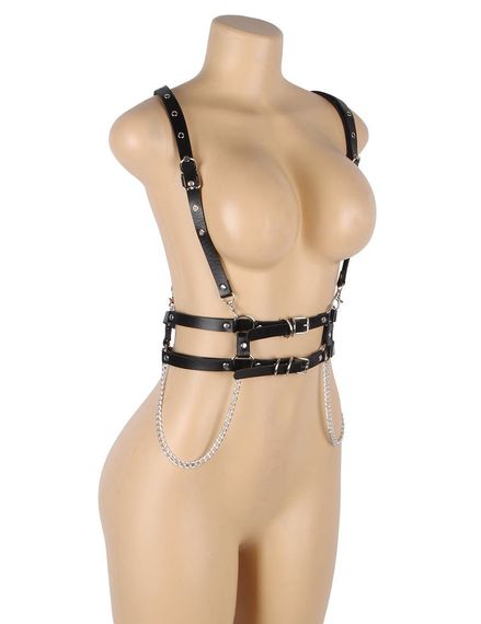 Портупея з ланцюжками Star Night та регулюванням по талії, чорний sexstyle | Зображення 4