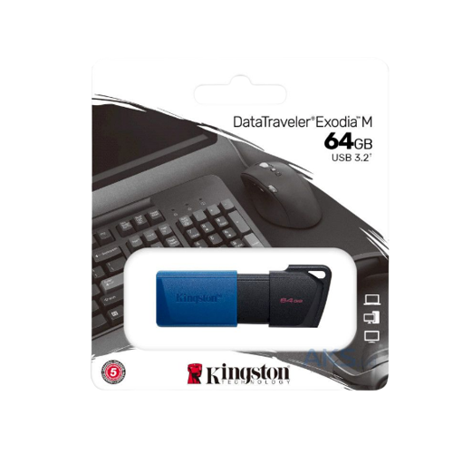Флешка 64Гб USB 3.2 чорний DT Exodia M Kingston | Зображення 2