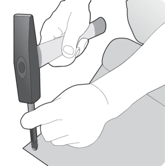 Набор пробойников 6-8-10 мм 90 мм пробойник 3 штуки YATO YT-35881 | Зображення 2