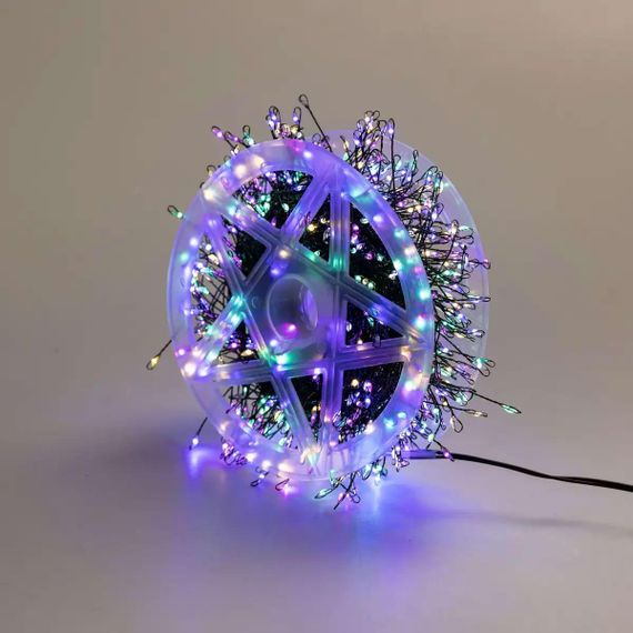 Гірлянда нитка хвойна лапа 30 метрів  640 led зелений дріт мультиколор D1750ML | Зображення 7