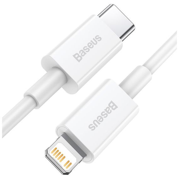 Дата кабель USB-C to Lightning 2.0m 20W white Baseus (CATLYS-C02) | Зображення 1