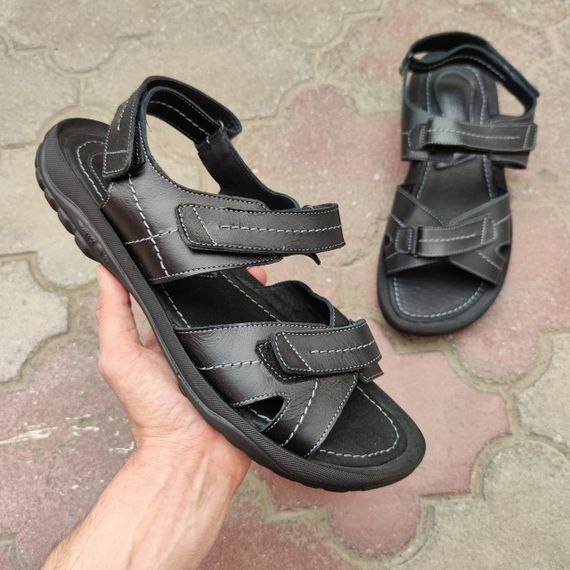 Сандалі чоловічі великий розмір 46 47 48 49 50 босоніжки чоловічі чорні